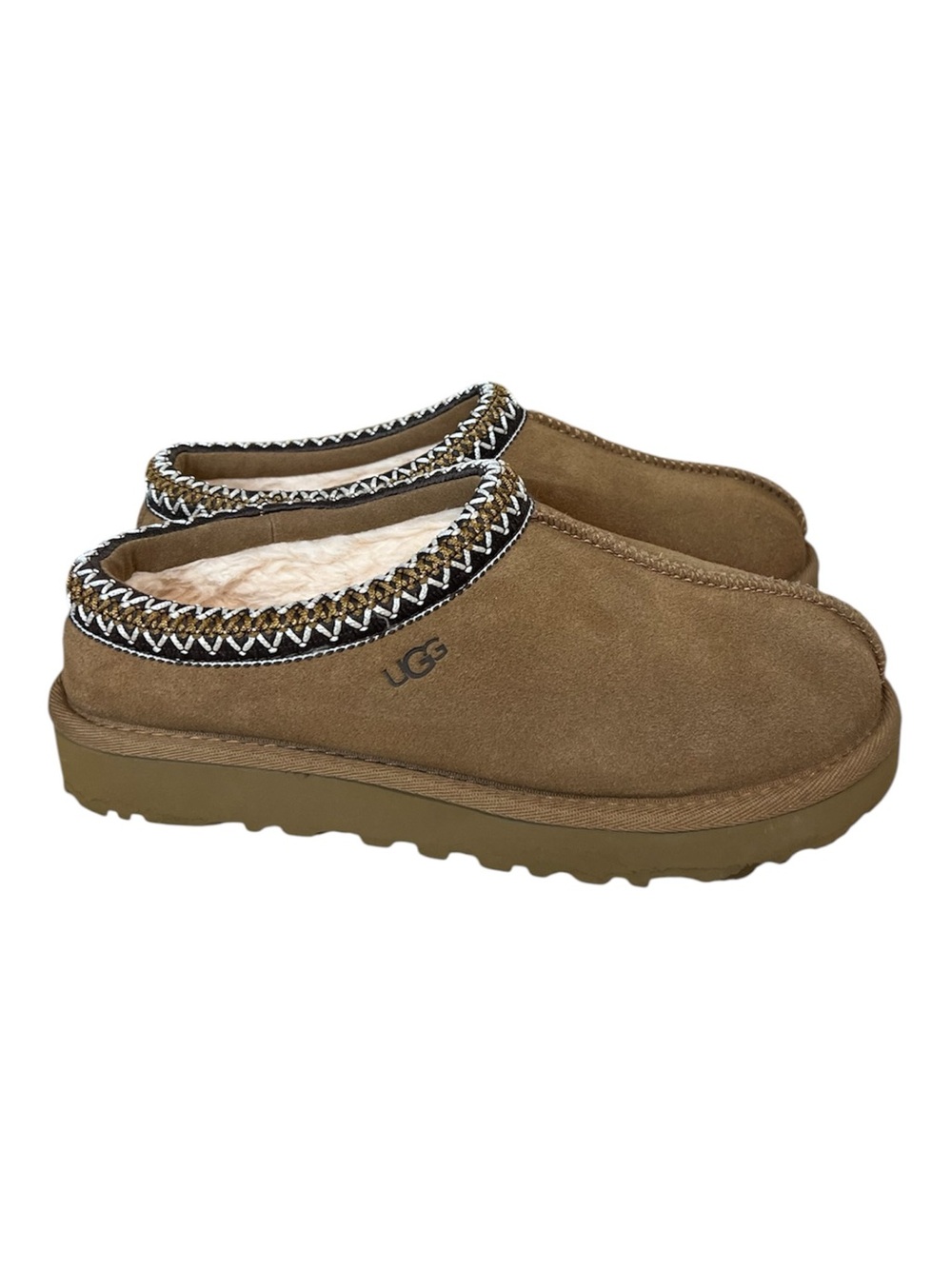 UGG Tasman Women's Brown Suede Shearling Lined Slip-On Slippers US 6